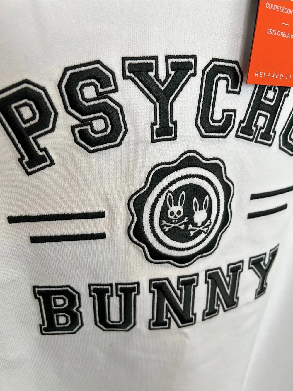 Psycho Bunny Men’s White London Raglan Graphic Tee - Picture 4 of 8